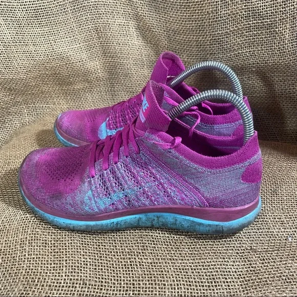Nike Shoes Nike Free Flyknit Running Shoes Fuchsia Train